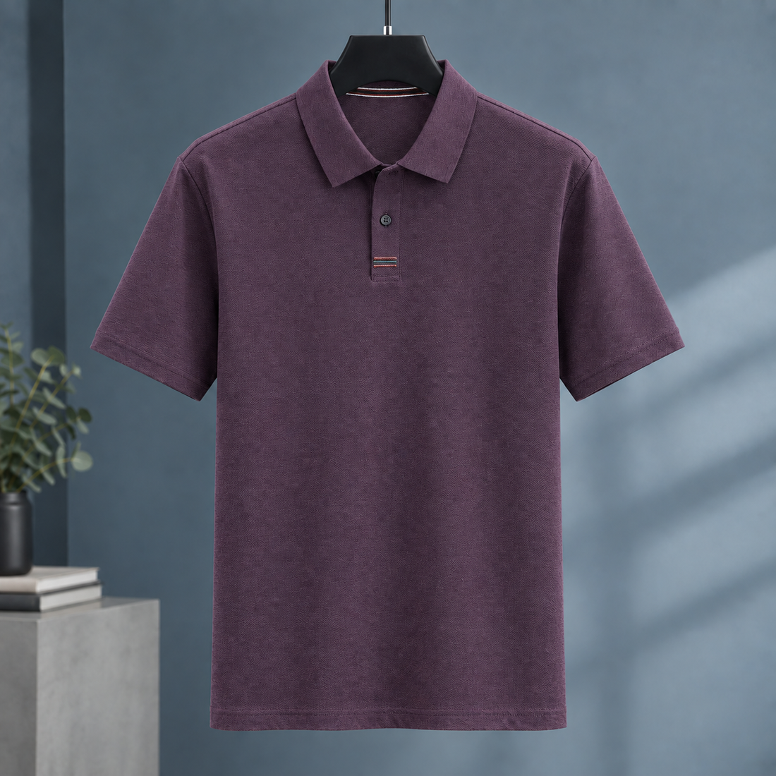 Dario Cotton Polo - Purple Red