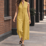 Melisande Barrel Leg Jumpsuit - Turmeric