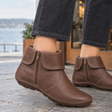 Farina-Torino Zip Ankle Boots - Light Brown