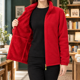 Meredith-Hope Fleece Jacket - Big Red Coral