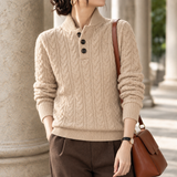 Brigitta-Rae Cable Knit Sweater - Khaki