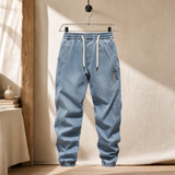 Dario Relaxed Jogger Pants - Light Blue Gray