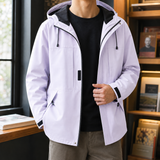 Florian Hooded Jacket - Windbreaker White Vine Purple