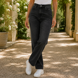 Maia Wide-Leg Jeans - Black
