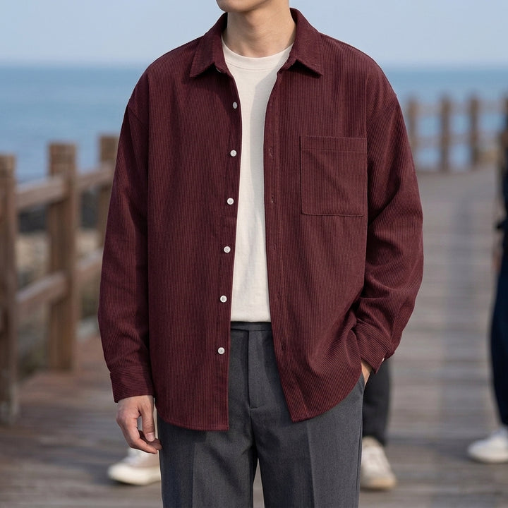 Mason Corduroy Shirt - Burgundy