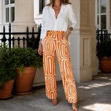 Evangeline-Skye Flowing Set - Orange