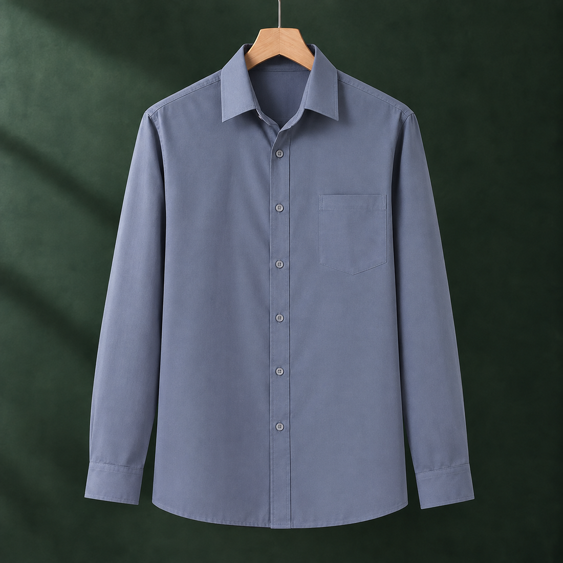 Oliver Square Collar Shirt - Dark Gray