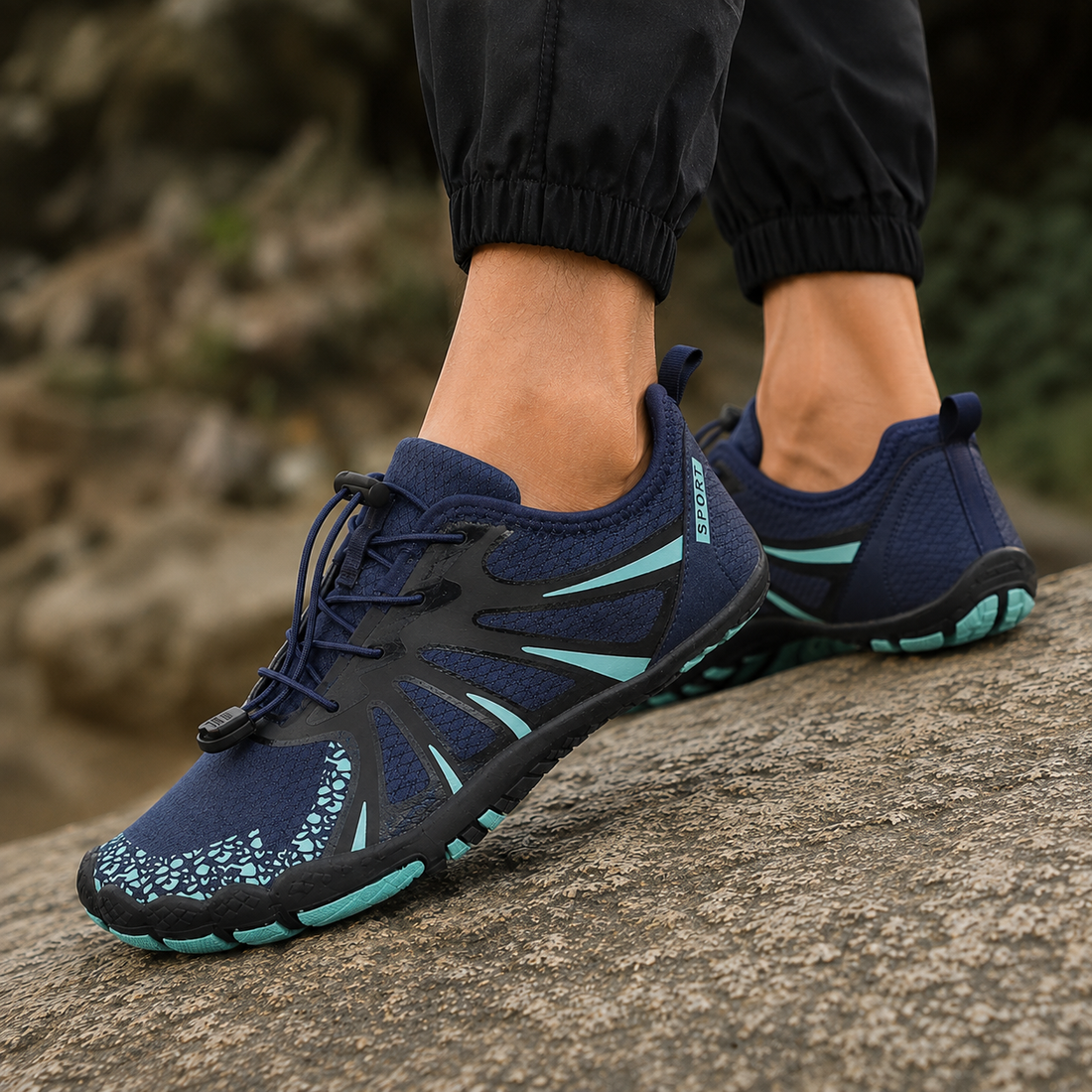 Capri Barefoot Water Shoes - Black Green