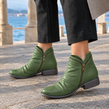 Calvino-Capri Zip Ankle Boots - Green