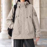 Eden-Hope Hooded Utility Jacket - Khaki