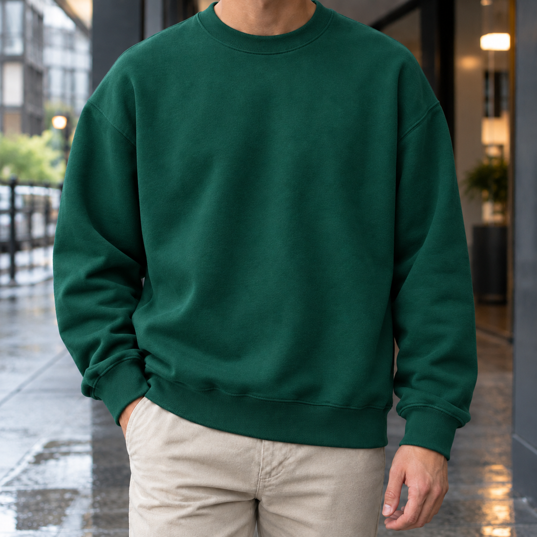 Nico Relaxed Sweatshirt - Dark Green