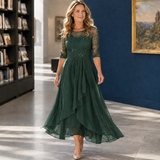 Mireille-Eve Asymmetric Dress - Green