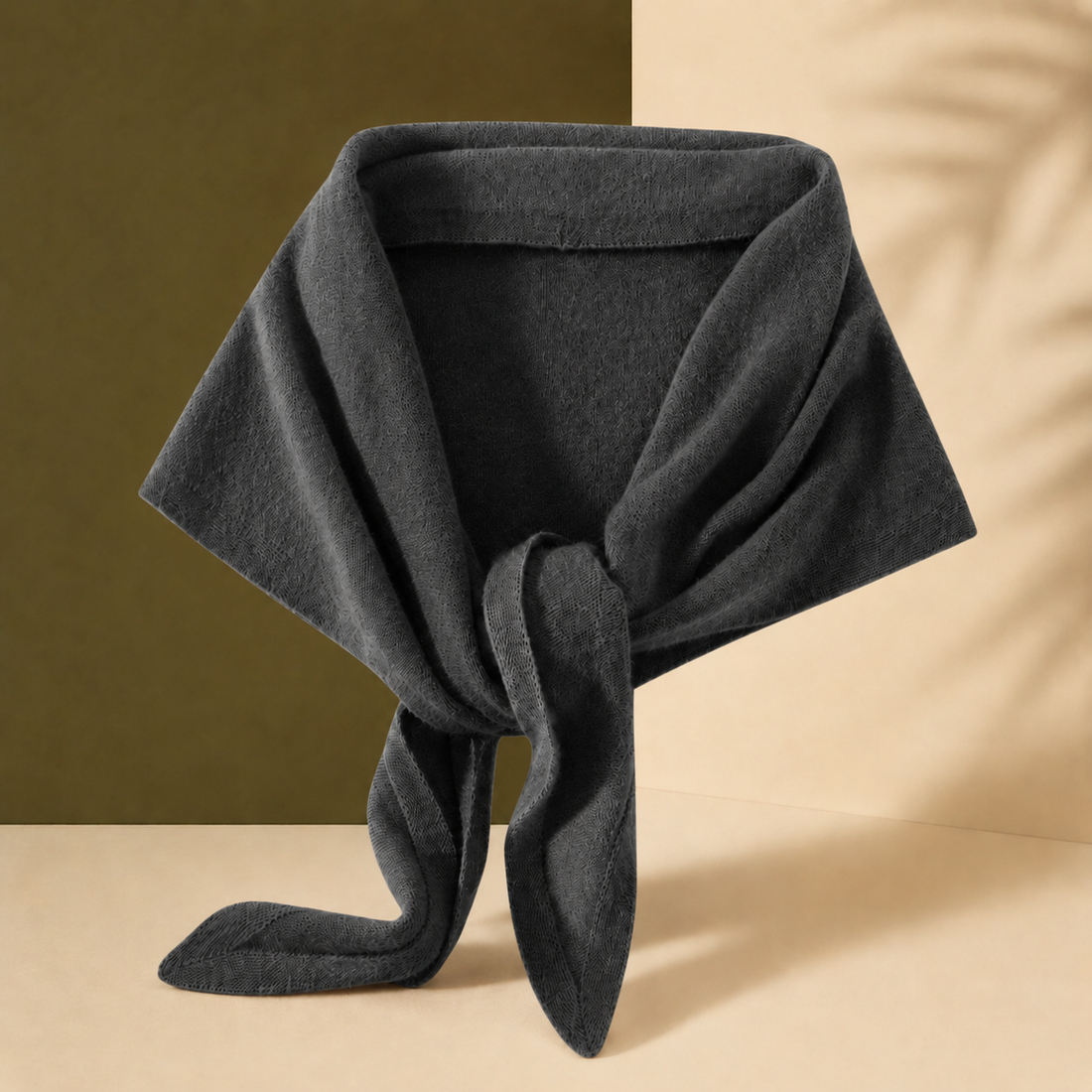 Chatsworth Wrap Cashmere Scarf - Dark Gray