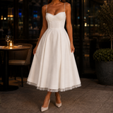 Tamsin-Skye Corset Midi Dress - White