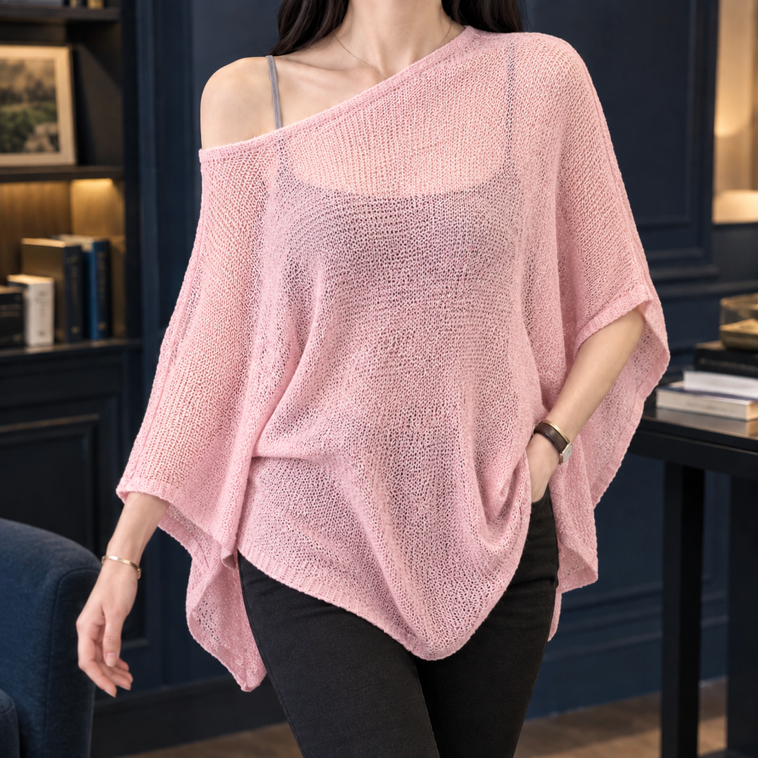 Perpetua Asymmetric Knit Top - Pink