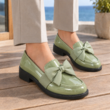 Taormina-Firenze Bow Loafers - Green