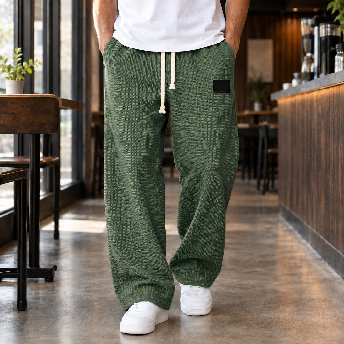 Mason Relaxed Pants - Olive Green
