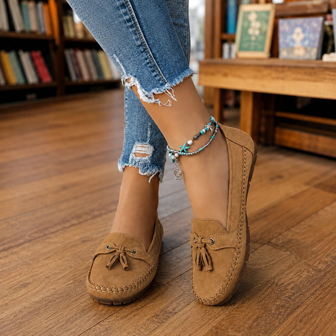 Firenze Tassel Loafers - Brown