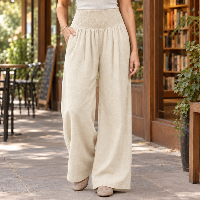 Tessa-Rae Wide Leg Pants - Off White