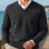 Hector V-Neck Sweater - Gray