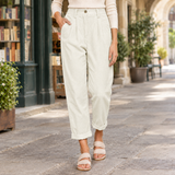 Alba-Hope Relaxed Corduroy Pants - White