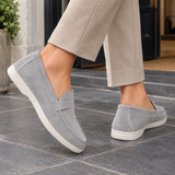 Fornari-Torino Suede Loafers - Light Gray