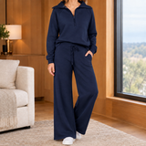 Fernanda-Sage Wide-Leg Set - Dark Blue