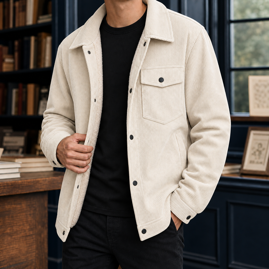 Mason Corduroy Jacket - Off White