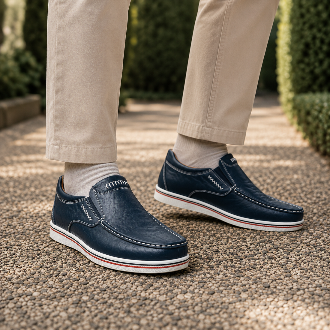 Sienna Leather Loafers - Deep Blue