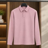 Dorian Collared Polo - Dusty Pink