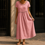 Valentina-Claire Empire Dress - Pink
