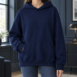 Cora Relaxed Hoodie - Navy Blue