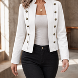 Magdalena-Elise Military Jacket - White