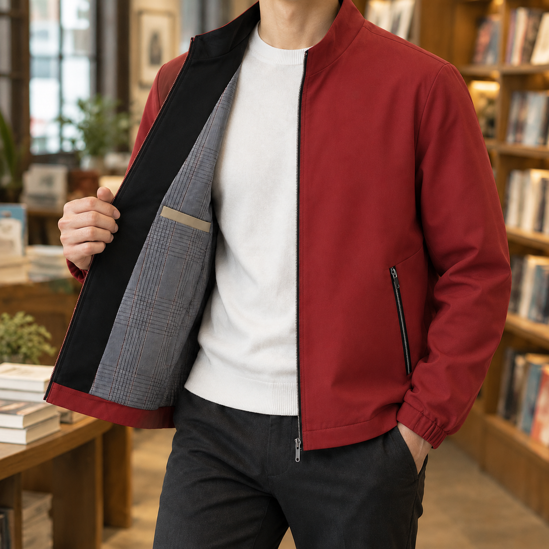 Forrester Zip Jacket - Three Pockets Red