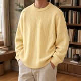 Marco Cable Knit Sweater - Light Yellow