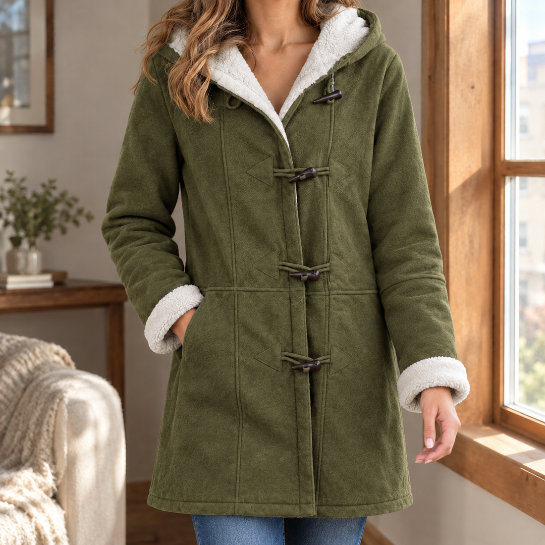 Antonia-Jade Toggle Jacket - Army Green