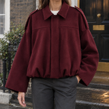 Gwendolyn Suede Jacket - Burgundy