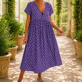 Sabina-Claire Printed Dress - Purple