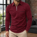 Knox Zip Polo - Wine Red