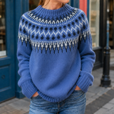 Dahlia Fair Isle Sweater - Blue