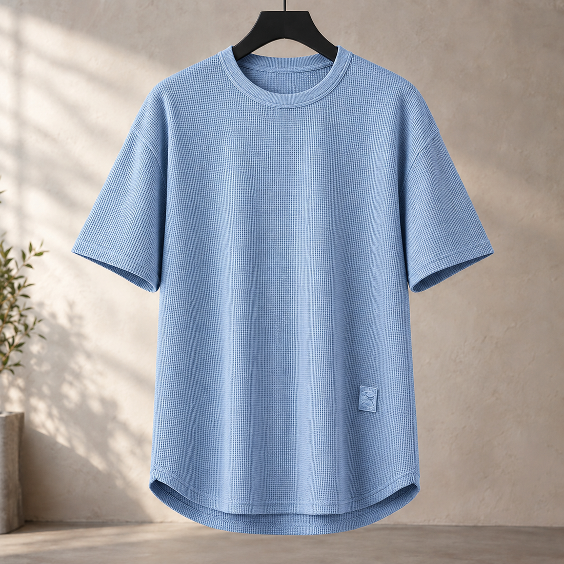 Austin Waffle T-Shirt - Blue