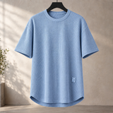 Austin Waffle T-Shirt - Blue