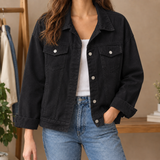 Caitlin-Grace Denim Jacket - Black
