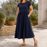 Ilaria Relaxed Midi Dress - Navy