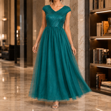 Francesca-Faye Sequin Maxi Dress - Turquoise