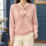 Doverton Scarf Neck Sweater - Pink