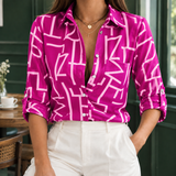 Isabella-Belle Collared Shirt - Pink