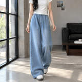 Ursuline Wide Leg Jeans - Retro Blue-lengthened