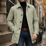 Marco Buttoned Overcoat - Khaki