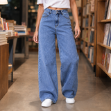 Charlize Wide Leg Jeans - Medium Blue